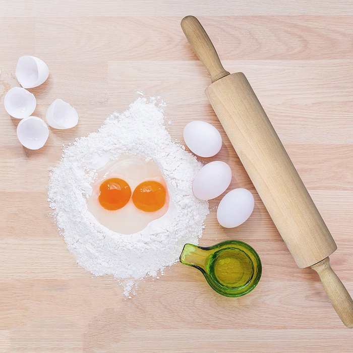 Rolling Pin - Classic Wood - Ideal for Baking Needs - Professional Dough Roller - Used by Bakers & Cooks for Pasta... N4