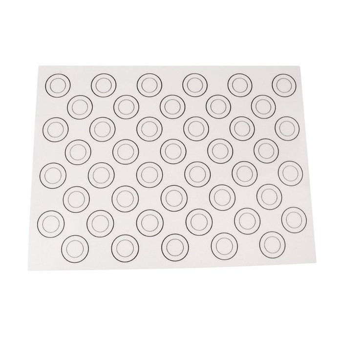 inkint 44 Circle Silicone Fiberglass Macaron Baking Mat Baking Mold Macaron Making Sheet with FDA Safety Standard...