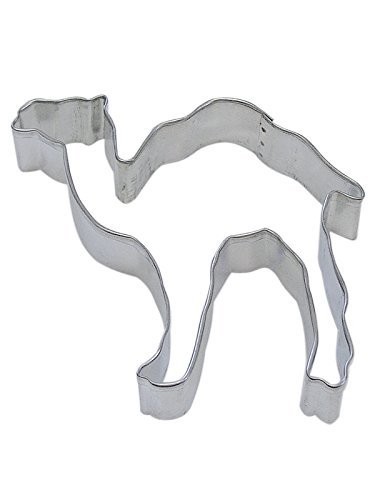CybrTrayd R&M Camel Tinplated Steel Cookie Cutter and Cookie Recipe, 4-Inch, Silver, Bulk Lot of 12