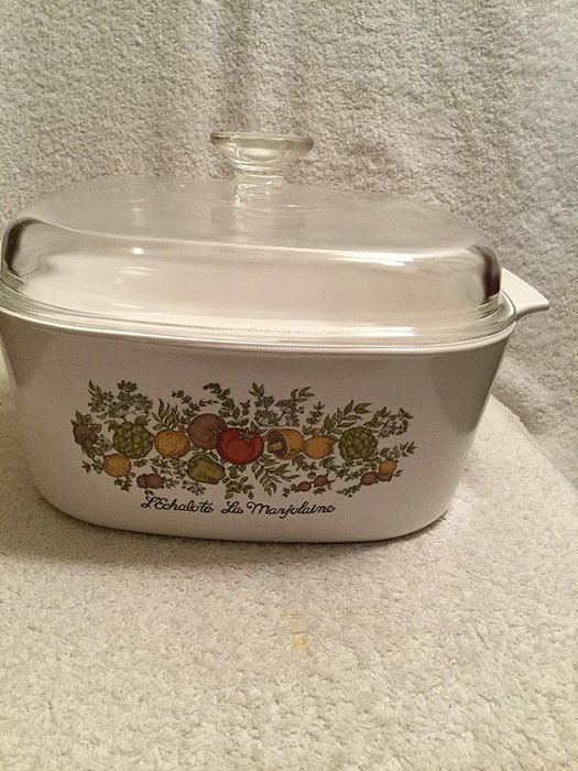 Vintage Corning Ware L'Echalote La Marjolaine Casserole Dish 5 Liter with Lid