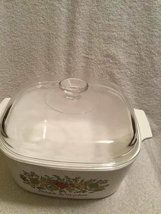 Vintage Corning Ware L'Echalote La Marjolaine Casserole Dish 5 Liter with Lid N3