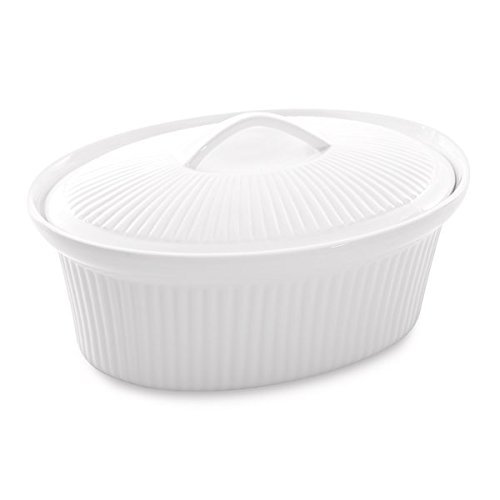 2.5 Qt. Oval Covered Casserole in White