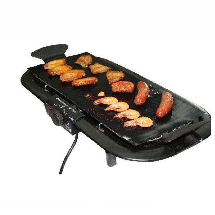 Tobway Resistant BBQ Grill Mat -100% Non-stick, Easy to Clean and Reusable,Black , 12.9915.74nchs N3
