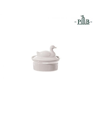 La Porcellana Bianca White Porcelain Duck Shaped Casserole Dish Terrine, 10x7cm P001501110
