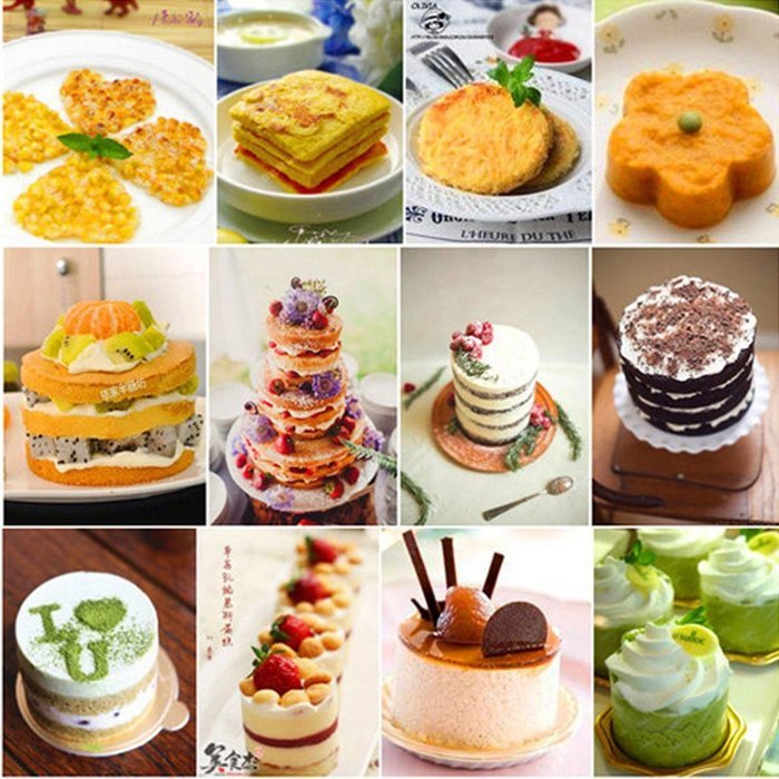 uxcell Stainless Steel DIY Small Mousse Ring Lamy Cheese Cake Mold Food Moulding Tools (5 in 1) N5