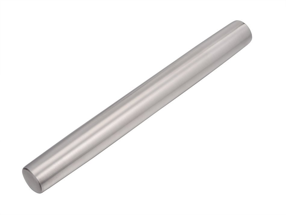 Stainless Steel Metal Professional Rolling Pin for Baking, Cookie & Pastry Dough, Dishwasher Safe