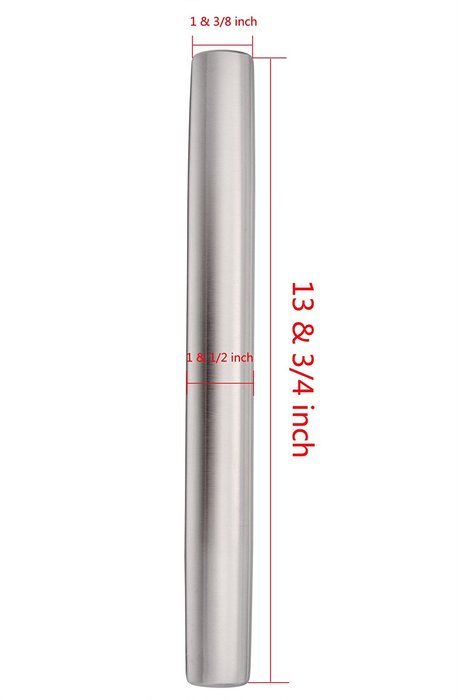 Stainless Steel Metal Professional Rolling Pin for Baking, Cookie & Pastry Dough, Dishwasher Safe N4