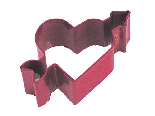 R&M Mini Heart & Arrow Cookie Cutter Red With Colored, Durable, Baked-on Polyresin Finish