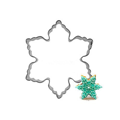 FairyTeller Snowflake Chritmas Cookie Tools Cutter Mould Biscuit Press Icing Set Stamp Mold Stainless Steel Cake...