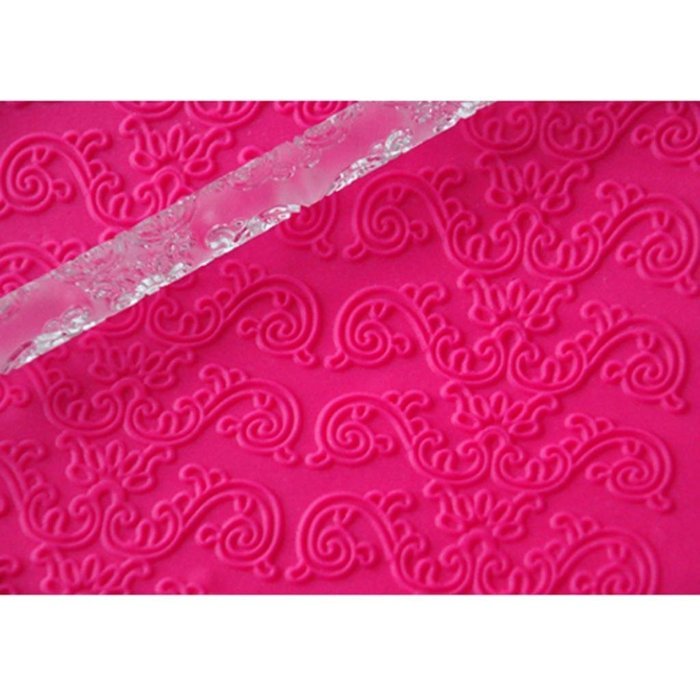 FOUR-C Cookie Tools Embossing Rolling Pin for Sugar Design Color Transparent