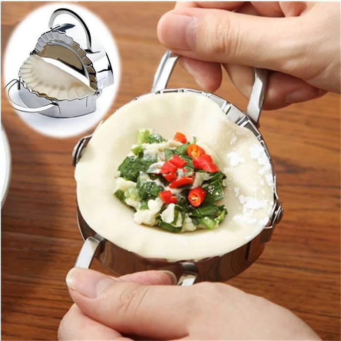 SYSAMA Eco-Friendly Pastry Tools Stainless Steel Dumpling Maker Wraper Dough Cutter Pie Ravioli Dumpling Mould... N2