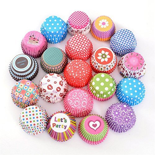 Actopus 1000pcs/lot Cake Decorating Baking Cups Cupcake Liners Stand ...