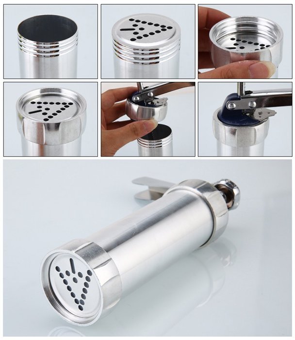 Tosnail Stainless Steel Cookie Press Biscuit Press Set Includes 20 Discs & 4 Icing Tips N5