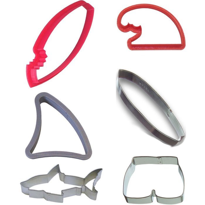 CookieCutterCom Surfs Up Cookie Cutter 6 Pc Set