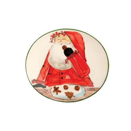 Vietri Old St. Nick 8.25" Santa Cookie Plate - Giftboxed