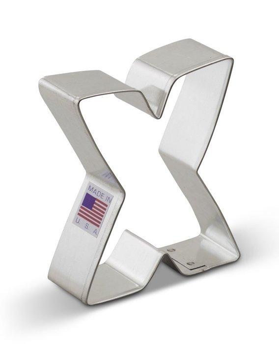 Ann Clark Letter X Cookie Cutter - 3 Inches - Tin Plated Steel