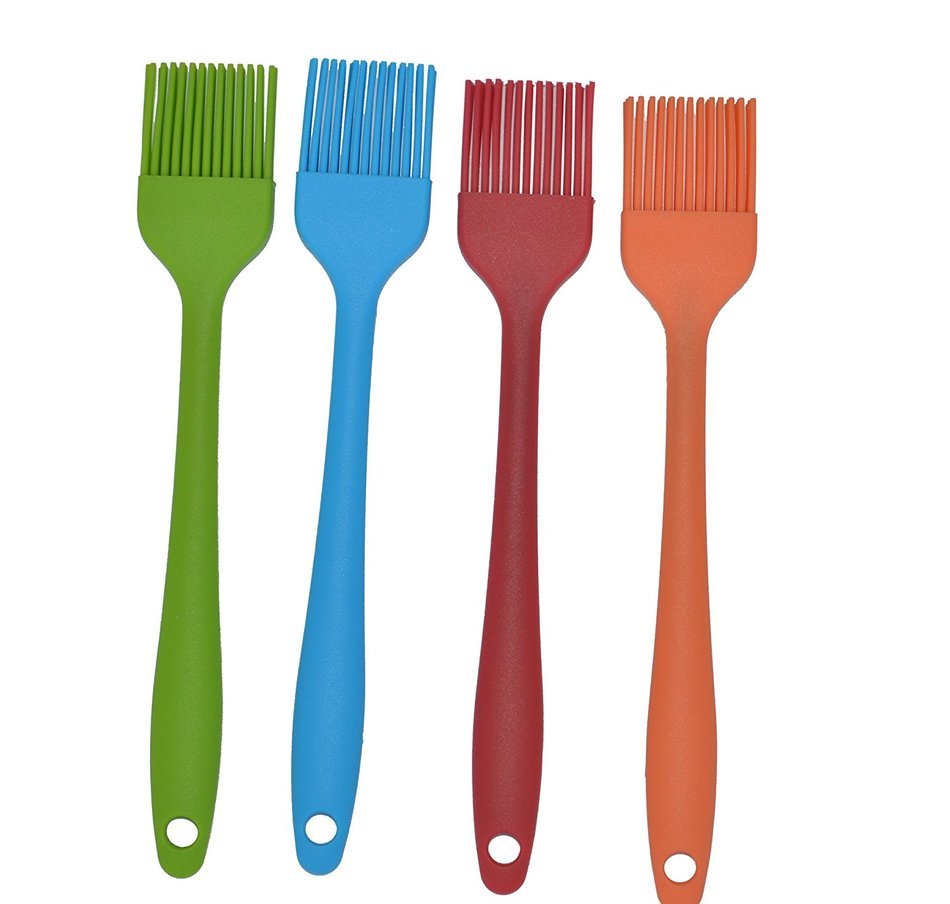 Bekith Silicone Pastry Brushes, Basting Brush and Basters with Solid Core, Set of 4 N2