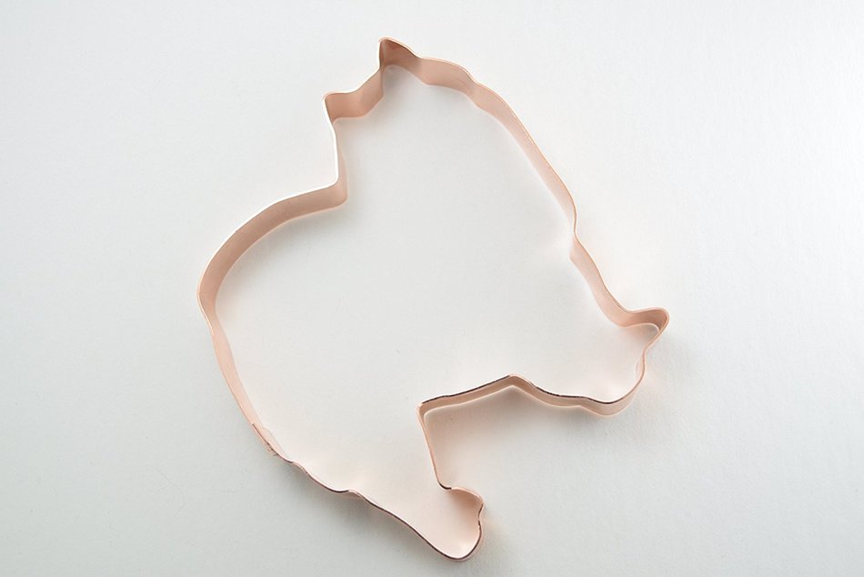American Eskimo Dog Copper Cookie Cutter N3