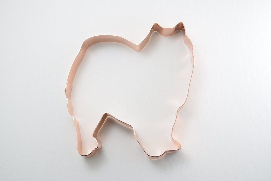 American Eskimo Dog Copper Cookie Cutter N4