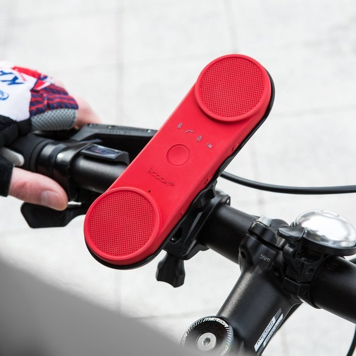 [3-in-1] Universal Portable Bluetooth Stereo Speaker Handset w/ Bike Mount, Sun Visor Clip, & Outdoor cradle