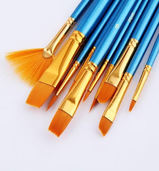Mikey Store Set of Art Paint Brush Set for Watercolor Professional Paint Brushes Watercolor Oil Acrylic Painting... N7