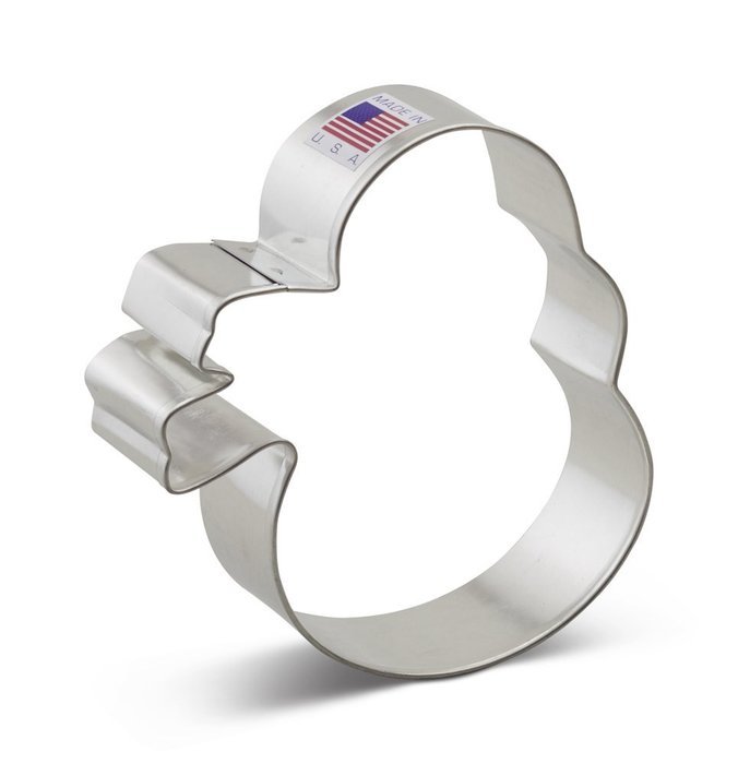 Ann Clark Snowman wScarf Cookie Cutter - 3.5 Inches - Tin Plated Steel