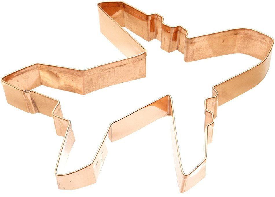 Old River Road Airplane Shape Cookie Cutter, Copper