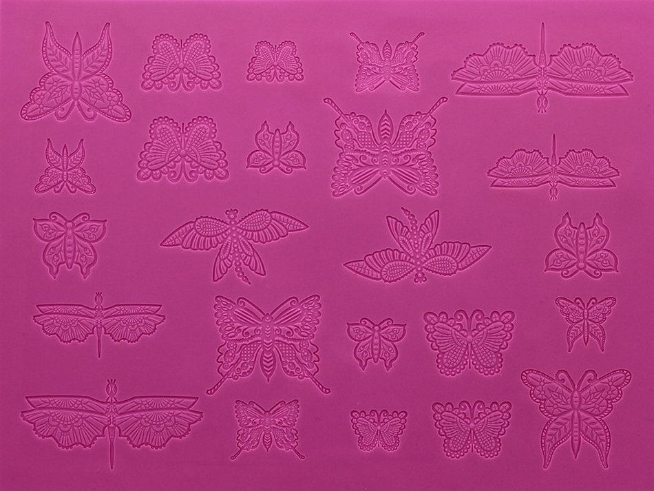 Beautiful Butterflies Large 3-D Silicone Lace Mat by Claire Bowman