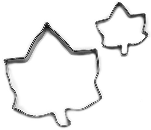 Cybrtrayd 000RM1290-1690 R&M Parent/Child Cookie Cutter Set, 4-Inch and 1 to 1.5-Inch, Ivy Leaf, Tin