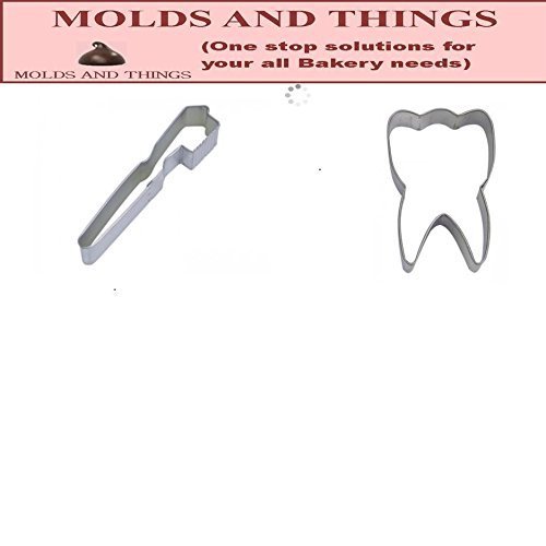Tooth cookie cutter, Tooth Brush cookie cutter