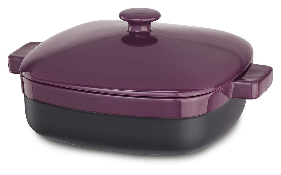 KitchenAid KBMR42CRBY Streamline Ceramic Casserole, 4.2-Quart, Boysenberry