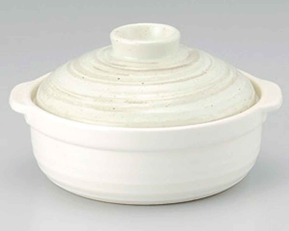 Ishime Kochi for 5-6 persons 13inch Donabe Japanese Hot pot White Ceramic Made in Japan