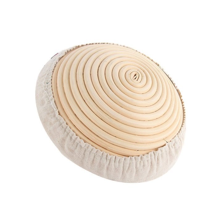 Mercu Round Banneton Brotform Bread Proofing Proving Handmade Rattan Basket N7