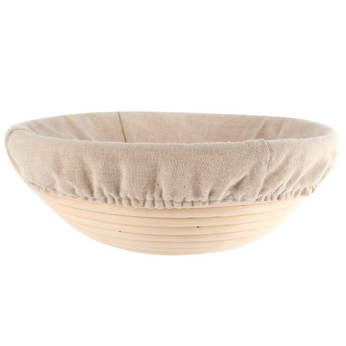 Mercu Round Banneton Brotform Bread Proofing Proving Handmade Rattan Basket N10