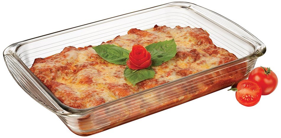 Libbey 97197 Rectangular Glass Baking Dish, 9.5-Inch by 13.7-Inch, 2-Pack