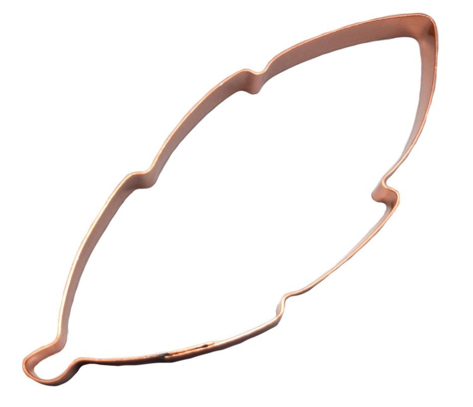 Simple Contour Feather Copper Cookie Cutter