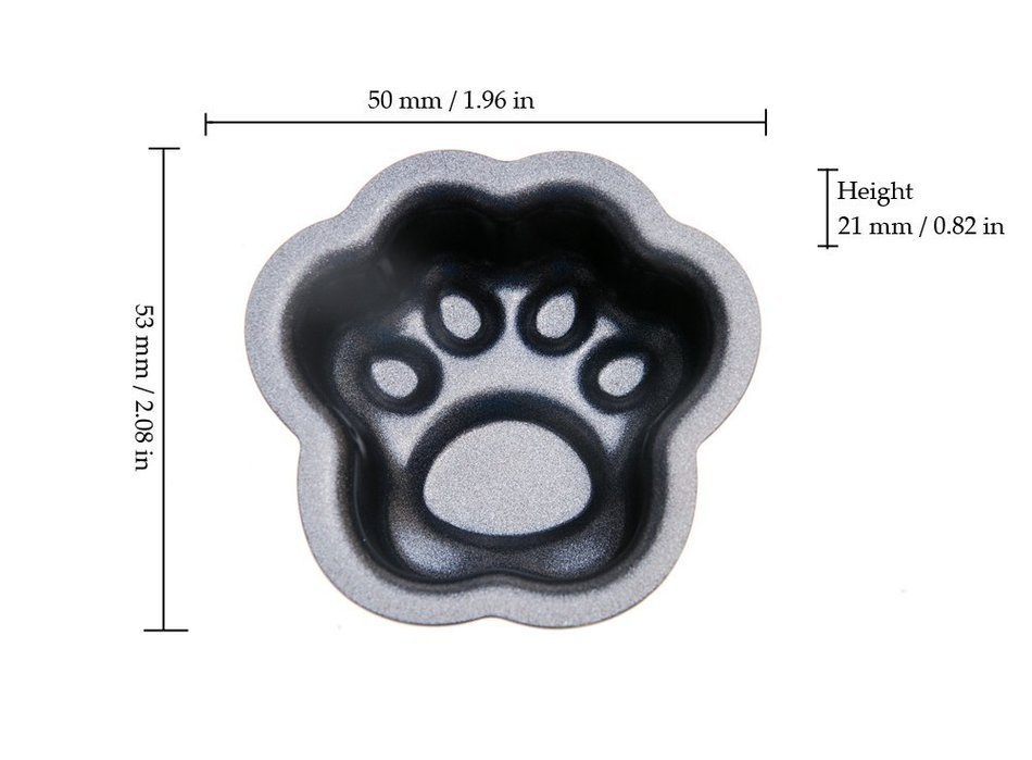 Aluminum Cat Paw Print Cartoon Cake Mold Baking Pan for Child Set 5 N8