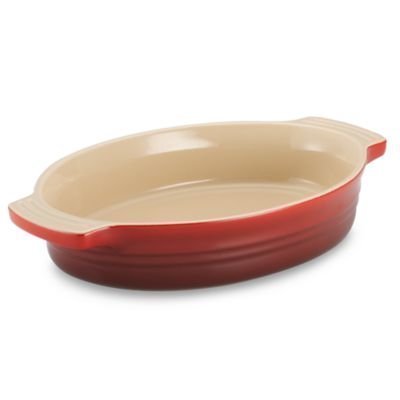 Le Creuset Poterie 9" Oval Baking Dish ~ Cherry Red