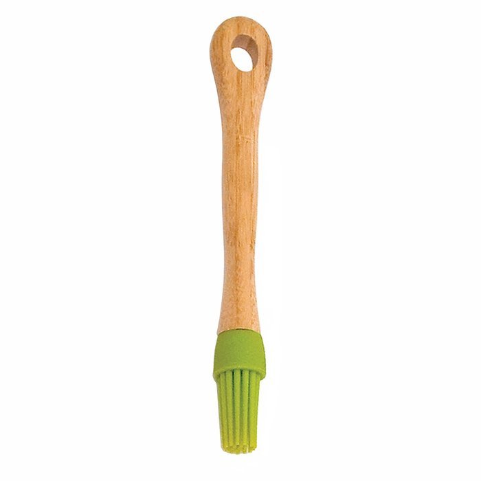 Lipper International 8509G Silicone Pastry Brush with Bamboo Handle, Light Green