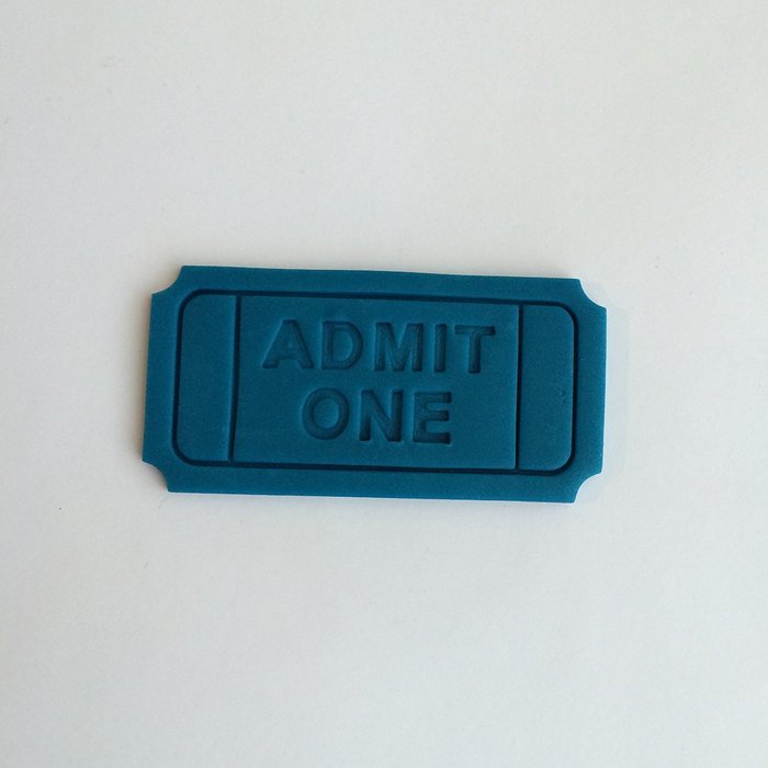 Movie Ticket 101 Cookie Cutter (3 inches)