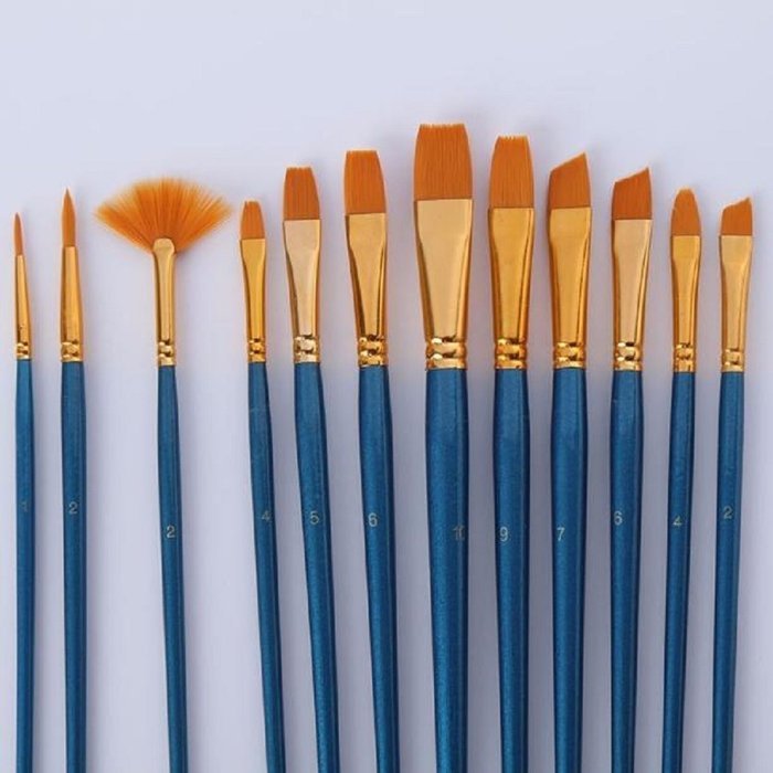 Mikey Store 5pcs Art Paint Brush Set for Watercolor Professional Paint Brushes Watercolor Oil Acrylic Painting... N13