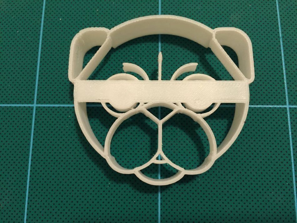 Atomade Cute Dog Puppy Pug Cookie Cutter, White (2.5 Inches) N3