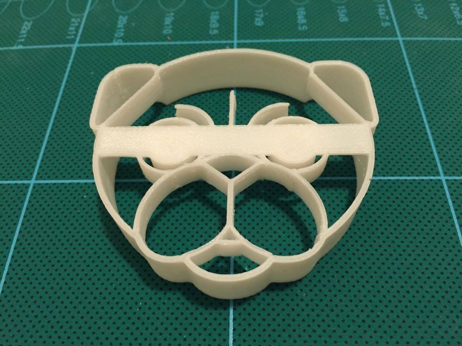 Atomade Cute Dog Puppy Pug Cookie Cutter, White (2.5 Inches) N4