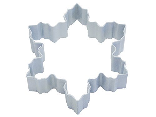 R&M Snowflake 4" Cookie Cutter White With Brightly Colored, Durable, Baked-on Polyresin Finish