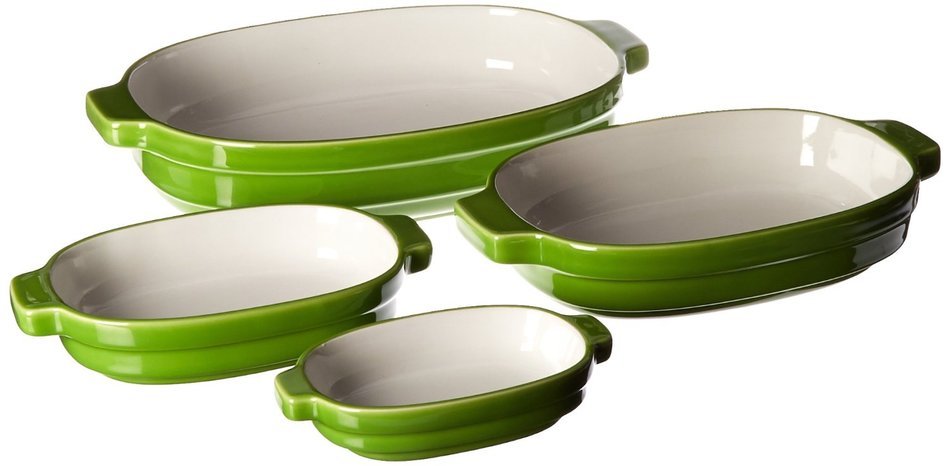 KitchenAid KBLR04NSER Nesting Ceramic 4-Piece Bakeware Set - Empire Red N7