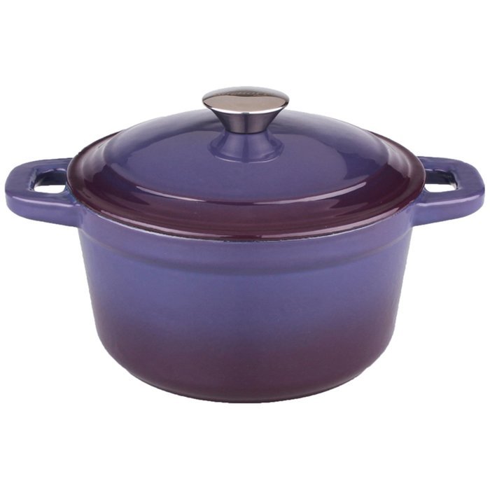 BergHOFF Neo Cast Iron Stockpot with a Lid, Purple, 7-Qt.