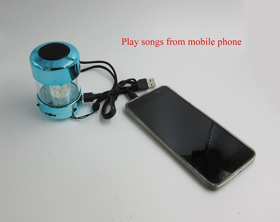 Colorful Lighting Bubble Style MP3 Speaker with FM Radio Function AUX/USB/TF Card Song Play Function (Blue Color) N3
