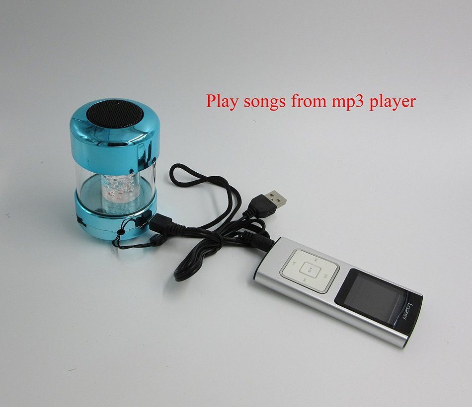 Colorful Lighting Bubble Style MP3 Speaker with FM Radio Function AUX/USB/TF Card Song Play Function (Blue Color) N4