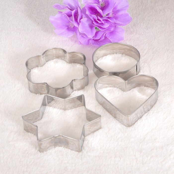 HOUSWEETY 9pcs Stainless Steel Cookie Cutter Set, " 0-8" Number Cutter N4