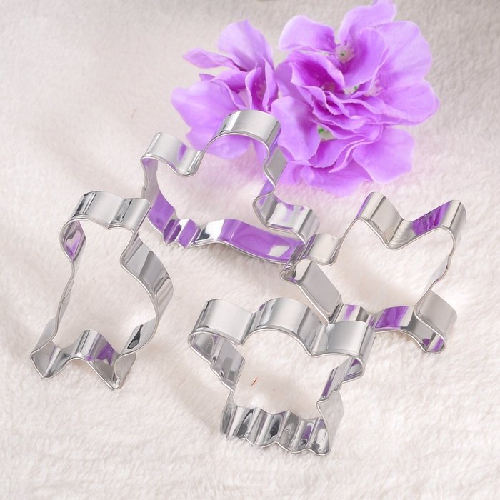 HOUSWEETY 9pcs Stainless Steel Cookie Cutter Set, " 0-8" Number Cutter N10